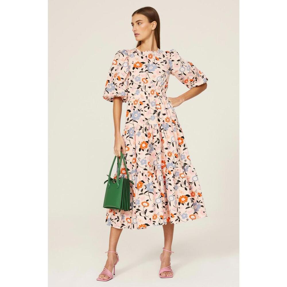 kate spade new york Garden Seersucker Dress Size S Blush Floral